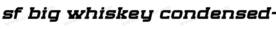 sf big whiskey condensed字体转换